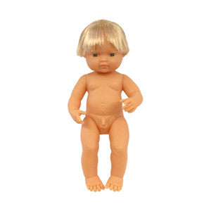 MINILAND Doll Caucasian Boy 38cm  Anatomically Correct Baby Doll