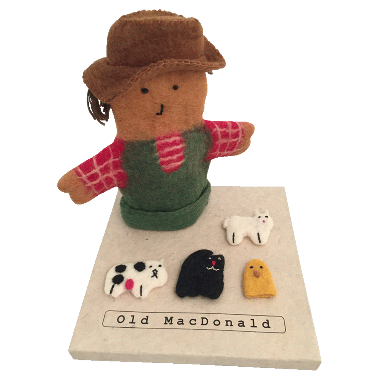 PAPOOSE Puppet Set - Felt -OldMacDonald sheep/cow/cat/duck