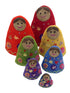 Papoose Rainbow Babushkas Dolls  - Felt - Set of 7