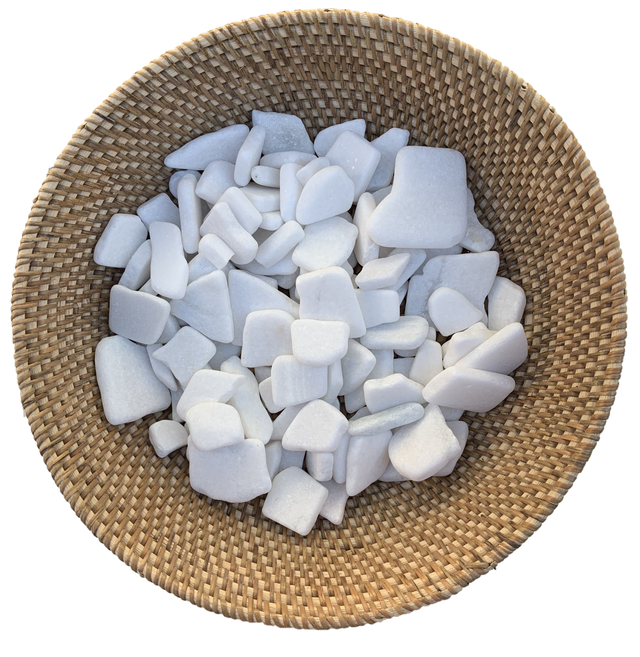 PAPOOSE Loose Parts - Flat White Rock Pieces-2kg