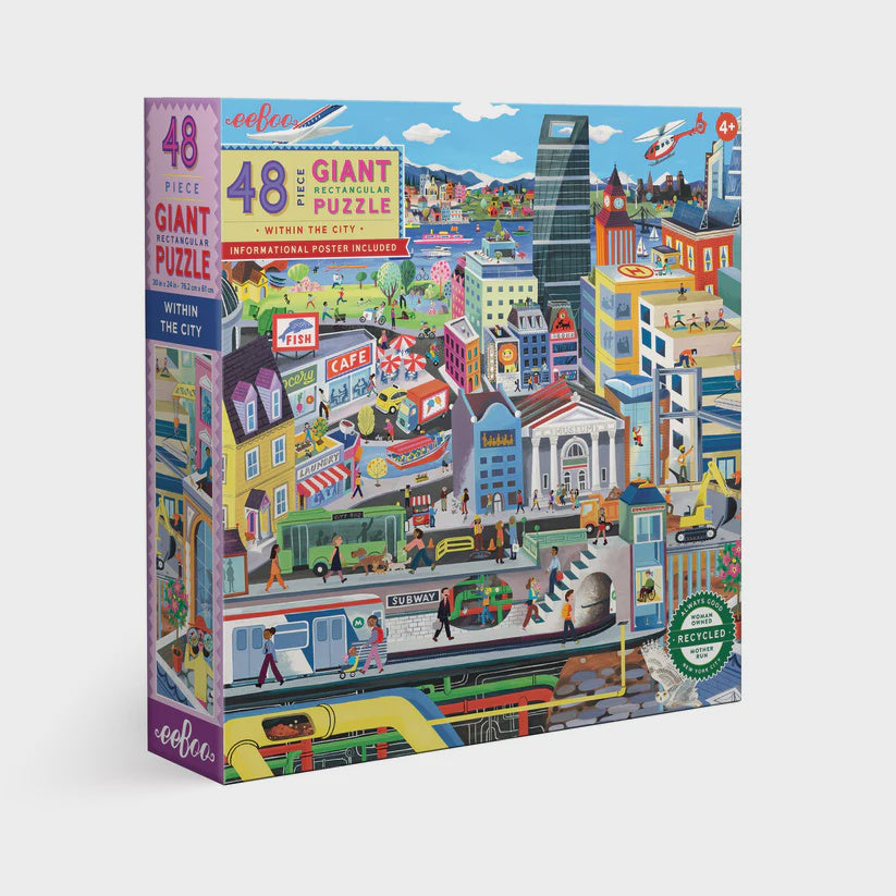 EEBOO - Floor Puzzle - Within the City - 48 Piece