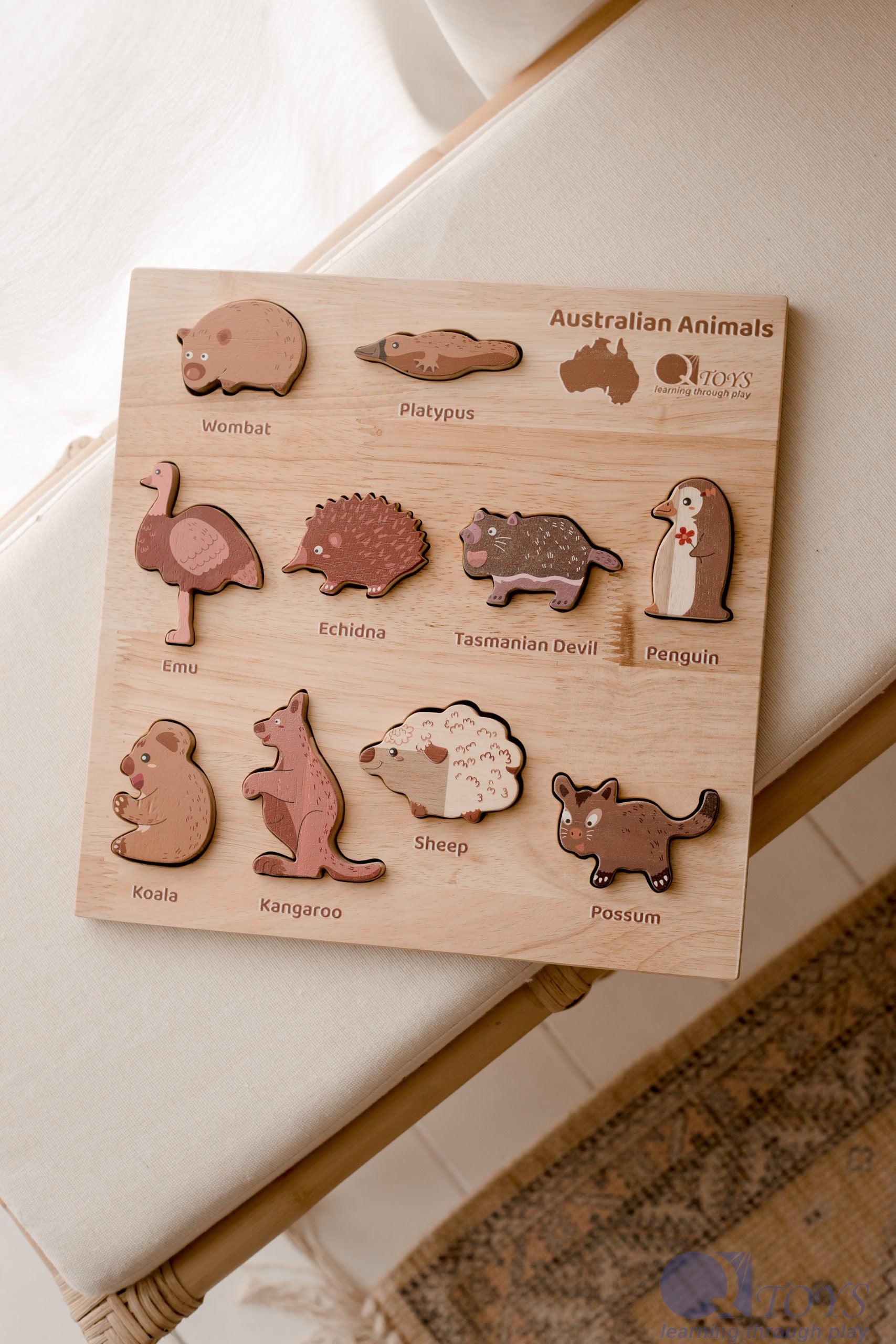 Qtoys - Natural Australian Animal Puzzle