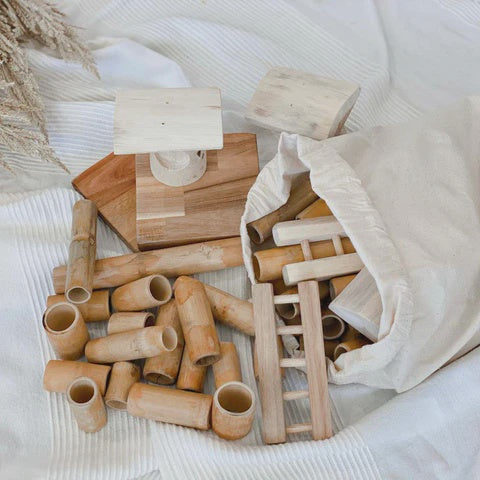 Qtoys - Bamboo Building Set -  46 Piece