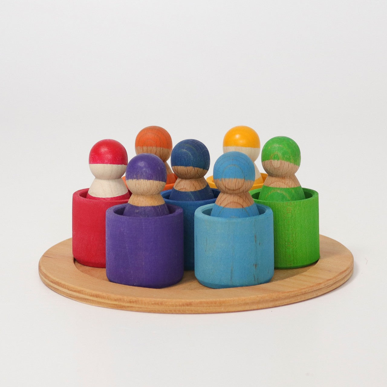 Grimm's - 7 Friends in 7 Bowls - Wooden People