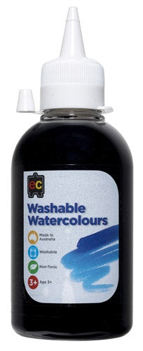 Washable Water Colours - 250ml - Black