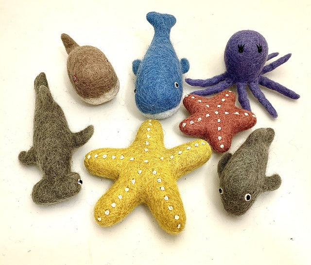 PAPOOSE - Sea Creatures - Set of 7 - Felt