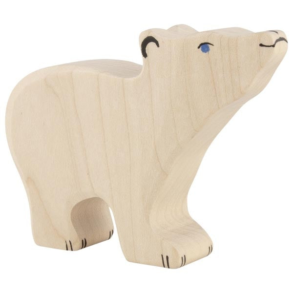 HOLZTIGER Polar Bear, Head Raised, Small - 80209