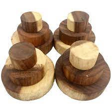 PAPOOSE - Stacking  Disc Set Natural - Set of 12