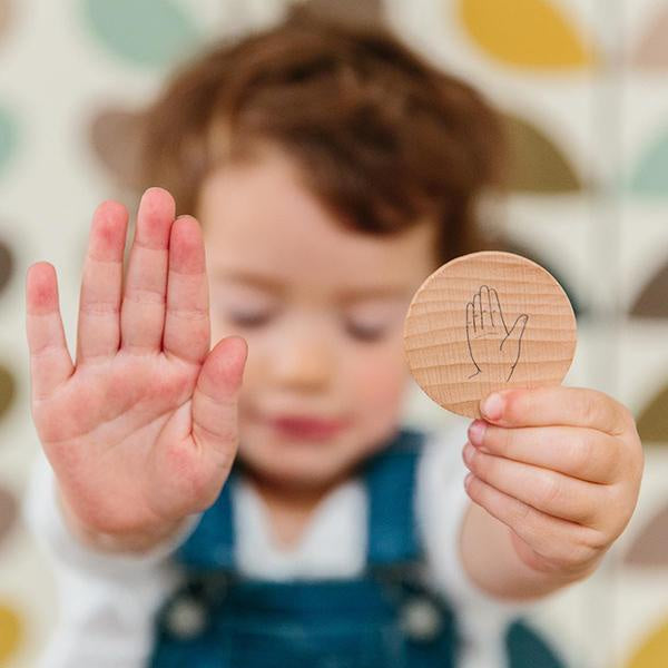 The Freckled Frog - Sign Language Wooden Disks - 44 Piece