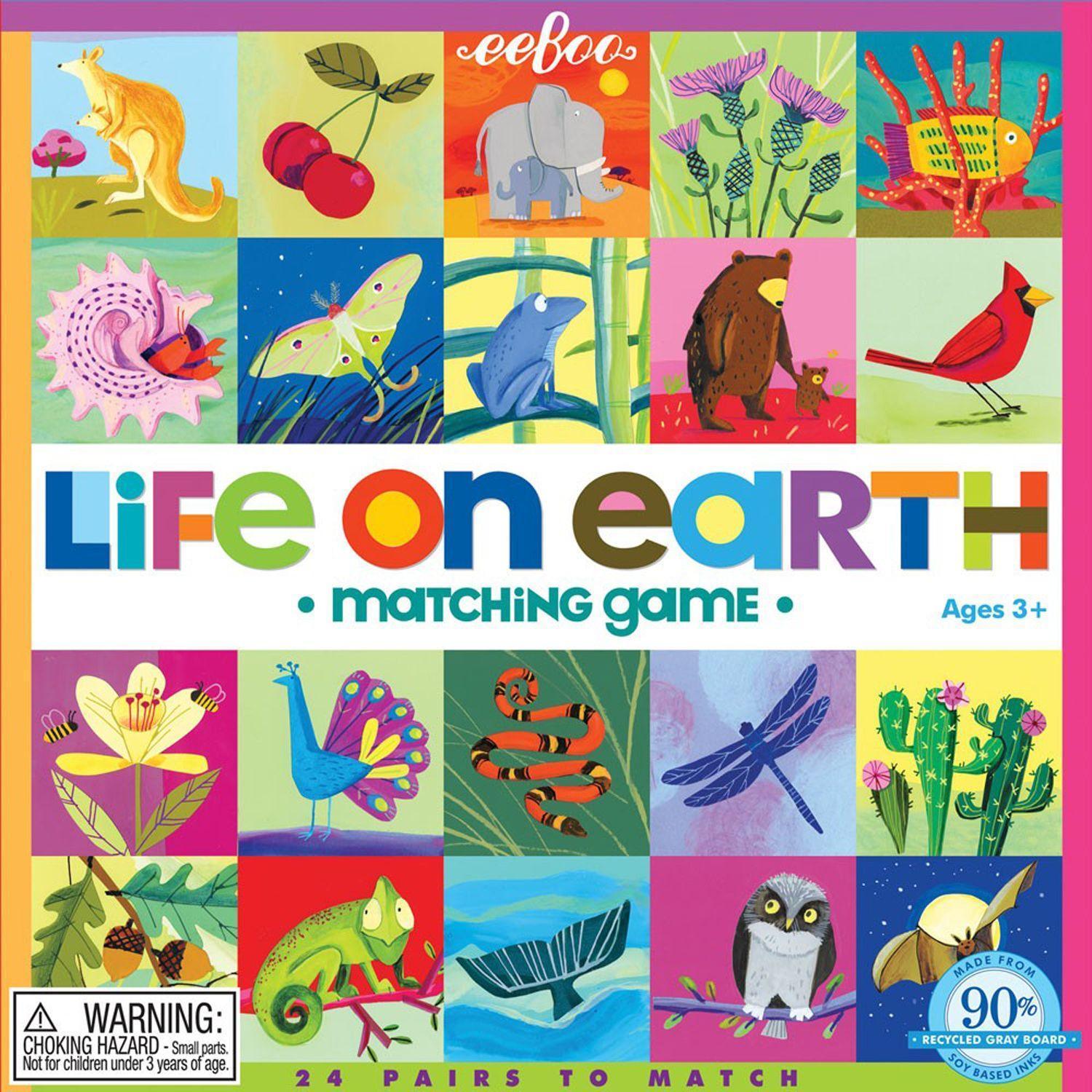 EEBOO Memory Matching Game Life on Earth