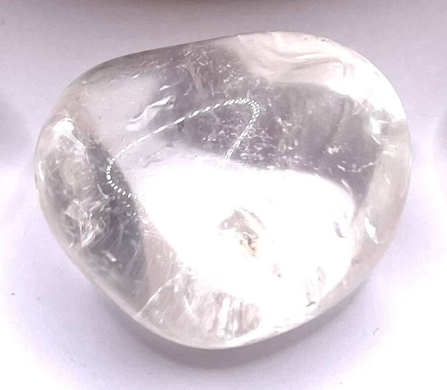 Gemstone - Rock Crystal Tumbled Stone - Single