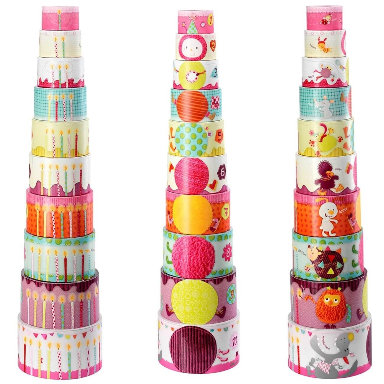 Lilliputiens - Pyramid Cake - Stacking Blocks