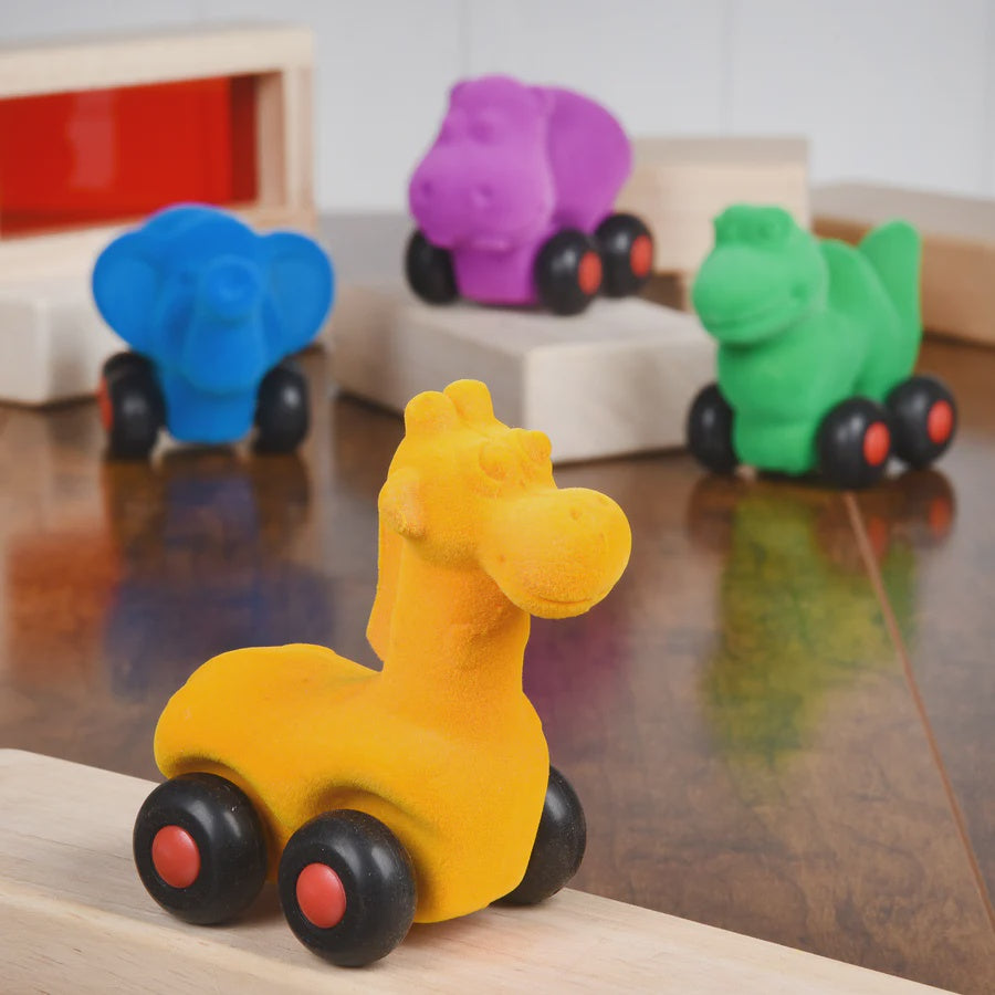 RUBBABU - Aniwheelies - Sensory Animal Wheelies - Set of 8