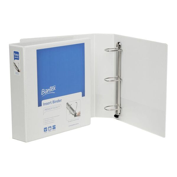 BINDER INSERT BANTEX A4 3 D-RING 50MM WHITE