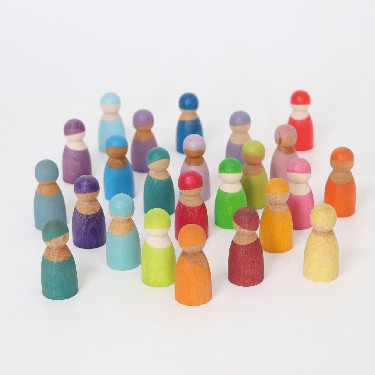 Grimm's - 12 Friends Pastel - Wooden People