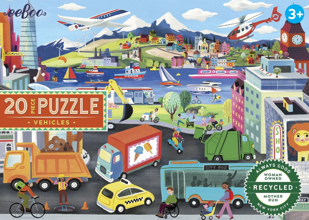 EEBOO - 20  Pc Puzzle – Vehicles